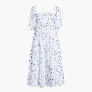 EUC Hill House Nesli Dress in Blue Botanical